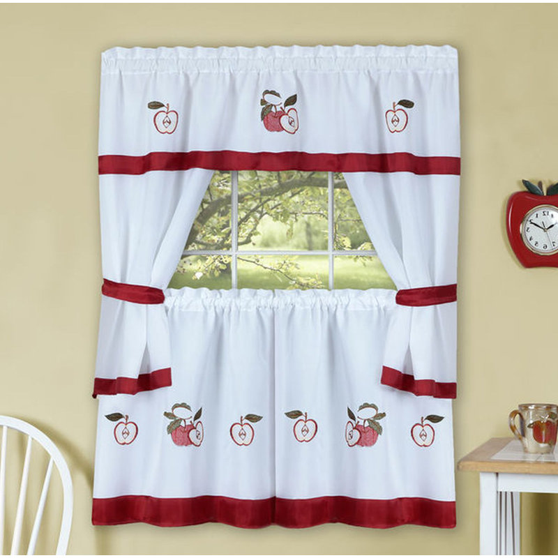 Tejeda Tailored Kitchen Curtain, 58" W x 36" L