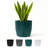 Tuxton Geometric Plastic Indoor/Outdoor Planter-98807281-98807277