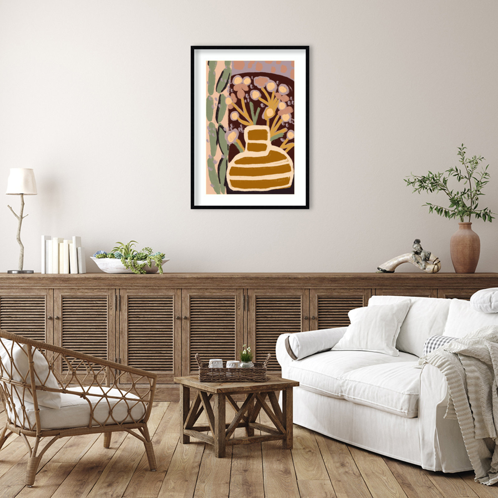Pastel Impression by Treechild, Black Framed, 41" H x 30" W