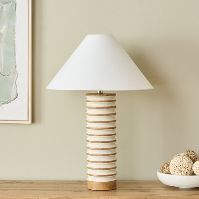 Sulma 24.5 Inch Mango Wood/Rope Table Lamp
