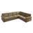 L-Shaped Sectional Sofa with Pull-Out Bed