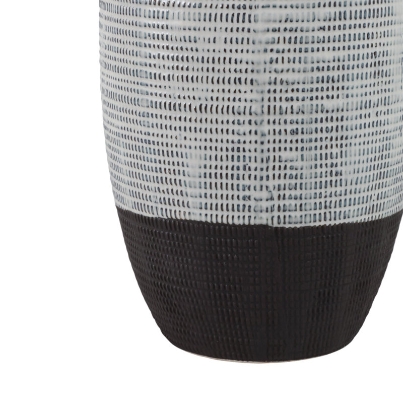 Textured Bottom Vase, Grey, 22" H x 9" W x 9" D