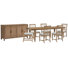 Extendable Rectangular Dining Table With 4 Grey Side Chairs