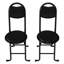 Chaises pliantes portatives 2 pièces avec support pour le dos, sièges rembourrés pour plusieurs utilisations - Petits espaces de conception compacte, cuir d'acier et de polyuréthane, stabilité des pieds en X, repose-pieds, siège facile à nettoyer, siège de 17 po-626679378