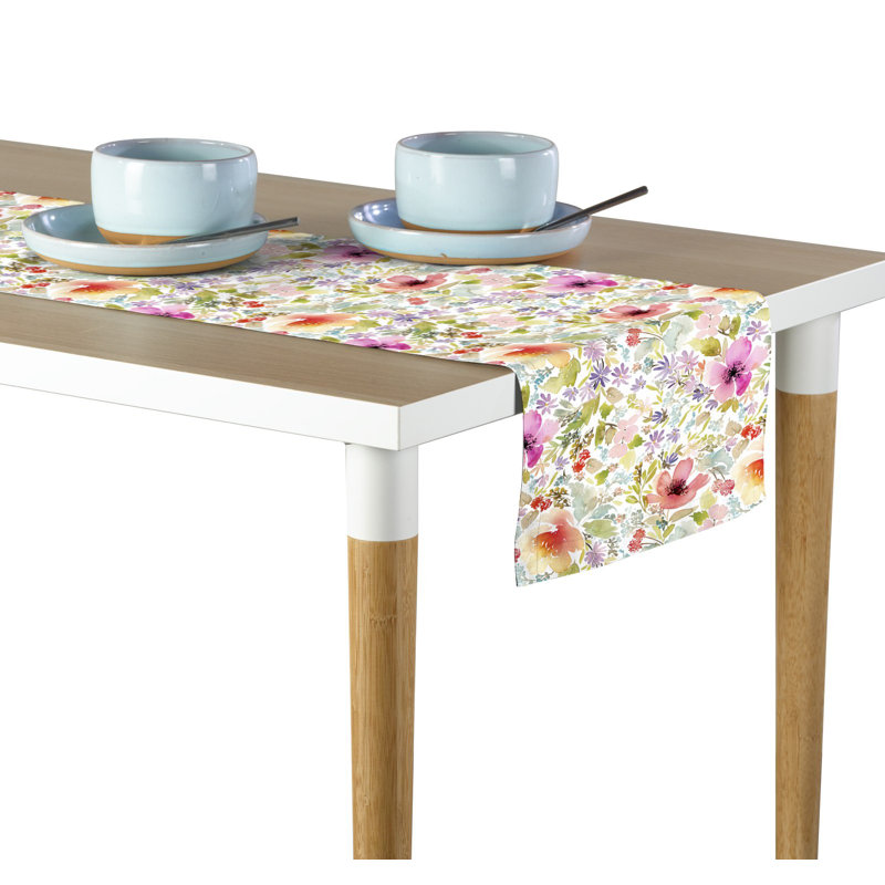 Milardo Botanical Garden Dogwood Table Runner, 72" L x 12" D