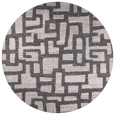 Chenille Washable Abstract Rug