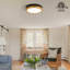 f12in Modern Dimmable LED Flush Mount Lighting 3000K/4000K/5000K Adjustable