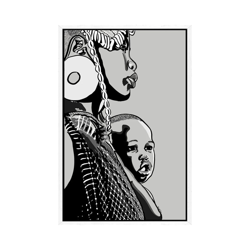 Mommy’s Baby III by NoelleRx - Print on Canvas, 66.04 cm H x 45.72 cm W, White Framed