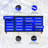 7Ft Garage Storage Cabinets With Workbench (20 Drawers) Blue-422991638
