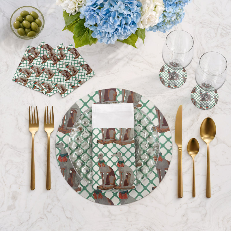 Sous-verres ronds en cuir Regal, Marion