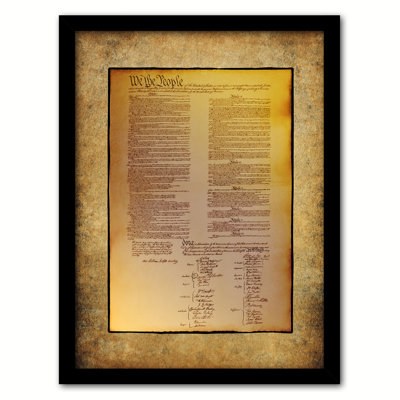 Reproduction sur toile avec cadre photo, US The People, 25 x 31