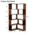 6 Tier Corner Bookshelf, 66" Tall L Shaped Bookshelf With Baffle, Freestanding Display Corner Shelf, Wooden Bookcase With Open Shelf Units For Living Room, Bedroom, Home Office, Walnut-123166990