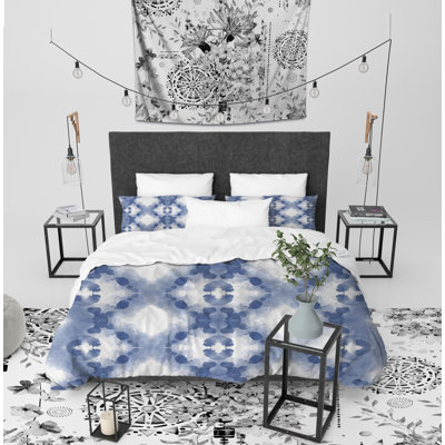 Shibori Night Polyester Twill Duvet Cover