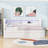Upholstered Twin Daybed with Trundle, LED Lighting and USB Ports-106490994