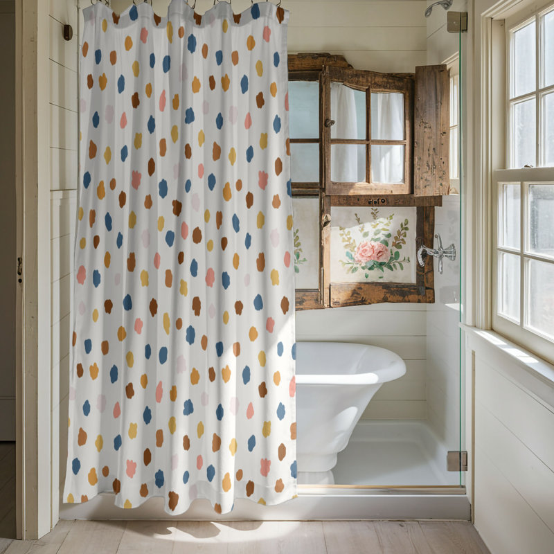 Rideau de douche 1 pièce Daisy Vibe, H 74 po x l 71 po