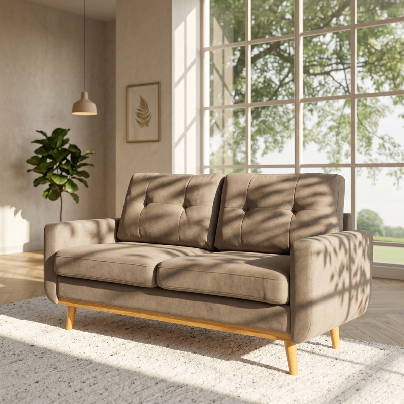 Canapé rembourré en polyester capitonné l 29,9 po x P 67,7 po x H 34,6 po Engage