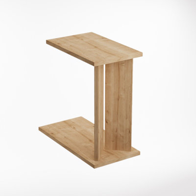 Modern Side Table, Sapphire Oak, 19.7 x 19.1 x 15.7 inches | 100% Melamine Coated Particle Board, Thickness: 0.7 inches | Stylish & Functional Design Perfect for Living Room or Bedroom, Durable & Elegant Finish