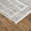 Tapis gris / ivoire en coton / laine noué à la main Chafic-823752766