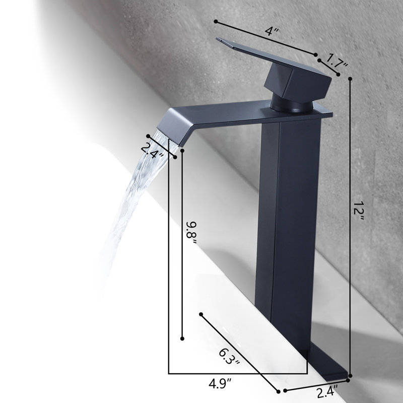Single-Hole Single-handle Bathroom Faucet, Matte Black