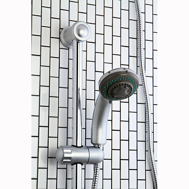 Kingston Brass Shower Scape 5-Function Hand Shower Set with Plastic Hose, Brushed Nickel
