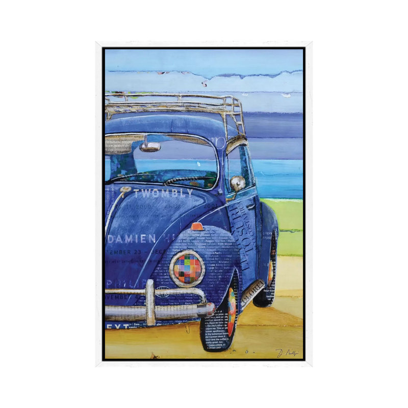 I Got The Blues by Danny Phillips - Print on Canvas, White Framed, 66.04cm H x 45.72cm W x 3.81cm D