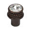 Caché medium round knob with an 18mm Swarovski Clear Crystalsin Antique Brass-746185197