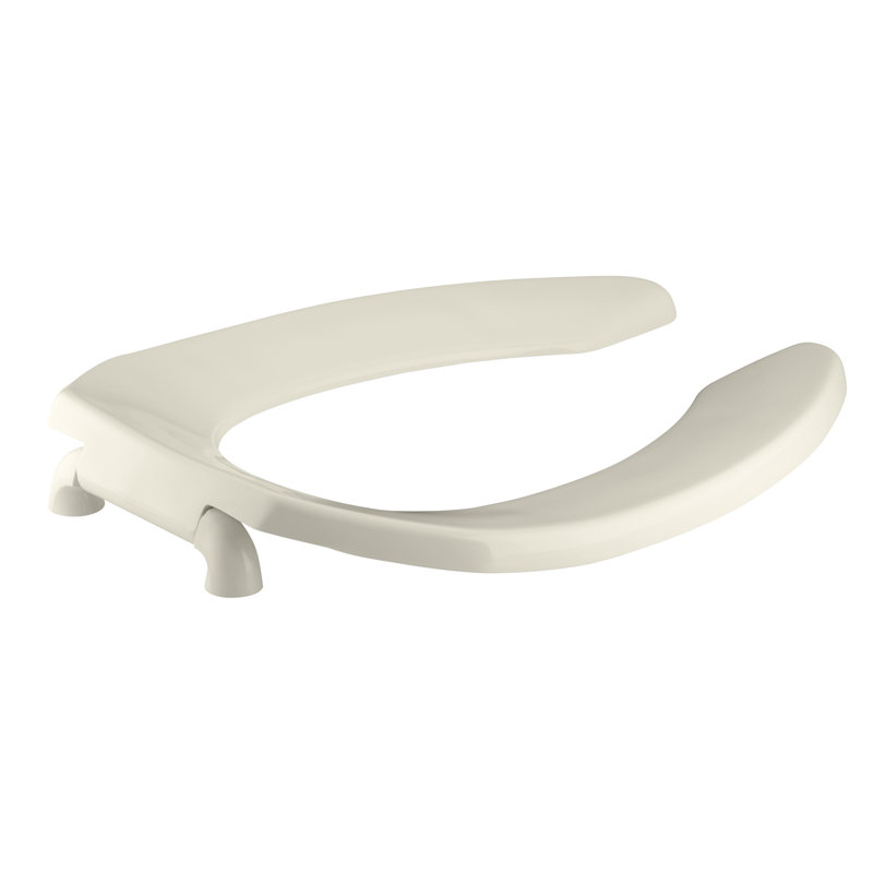 Lustra Elongated Toilet Seat with Check Hinge, Almond
