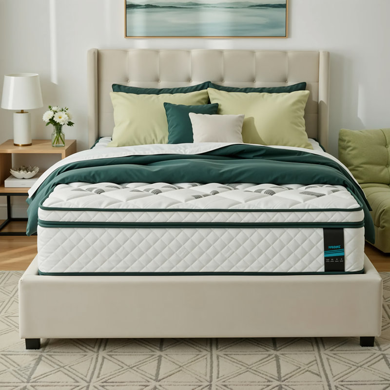 12"/14" Detachable 2-In-1 Gel Hybrid Mattress Pocket Spring For Motion Isolation,Medium Feel, Free Choice Of Hardness With Oeko-TEX & Certipur-US Certified,USA Made