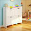 Armoire à chaussures moderne avec 4 tiroirs rabattables, organisateur de vestibule élégant et peu encombrant pour le salon-962487941
