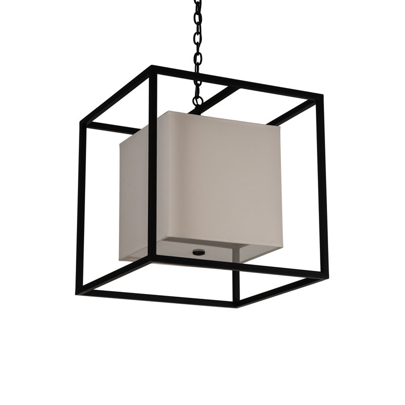 Luminaire suspendu carré à 4 lumières Kitzi