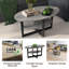 Modern Wood Storage Tea Table Coffee Table with Shelf for Small Space Living Room-2092063073