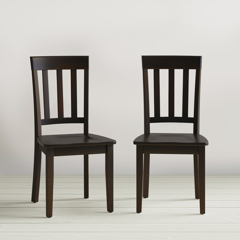 17'' H Acacia Solid Wood Side Chair, Espresso