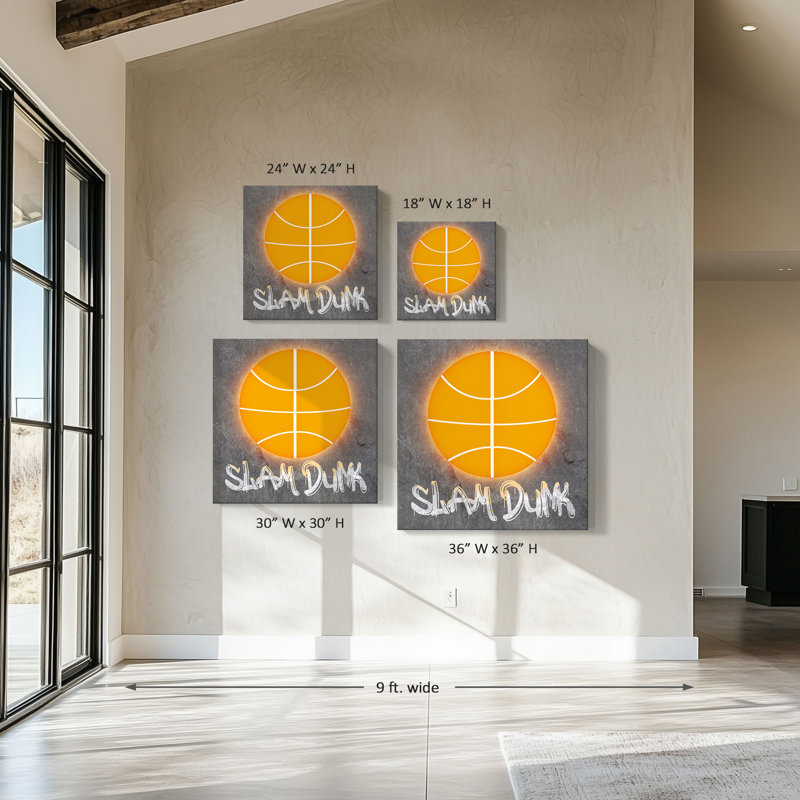 "Slam Dunk" by CAD Designs Print on Canvas, 18" H x 18" W x 1" D