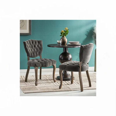 Chaise de salle à manger en velours