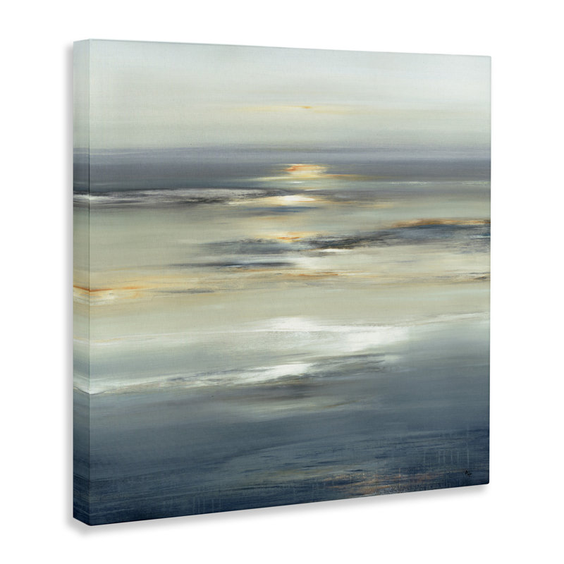 «Tranquil Nautical Sunrise Reflection» - impression, H 30 po x l 30 po