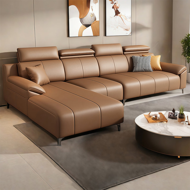 Canapé luxueux simple de style américain, H 40,55 po x l 126 po x P 70,86 po