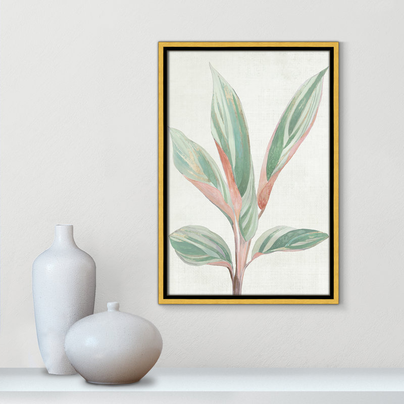 Ginger Plant I - reproduction d'art, Toile encadrée d'or, H 19,5 po x l 13,5 po x P 2 po