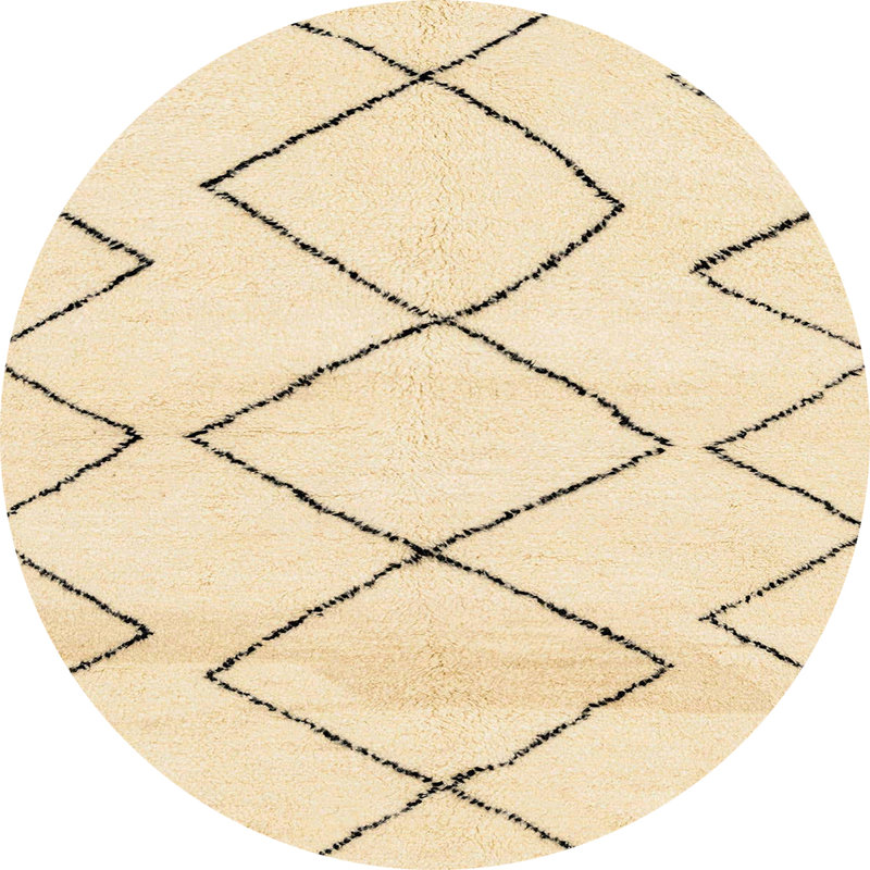 Abstract Indoor Rug, Round 5'