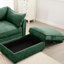 3 - Siège en chenille, tiroirs coulissants sous les sièges, toucher doux, convient aux grands salons en chenille avec des détails exquis, un rangement caché dans le repose-pieds, différentes configurations de maison-118758239