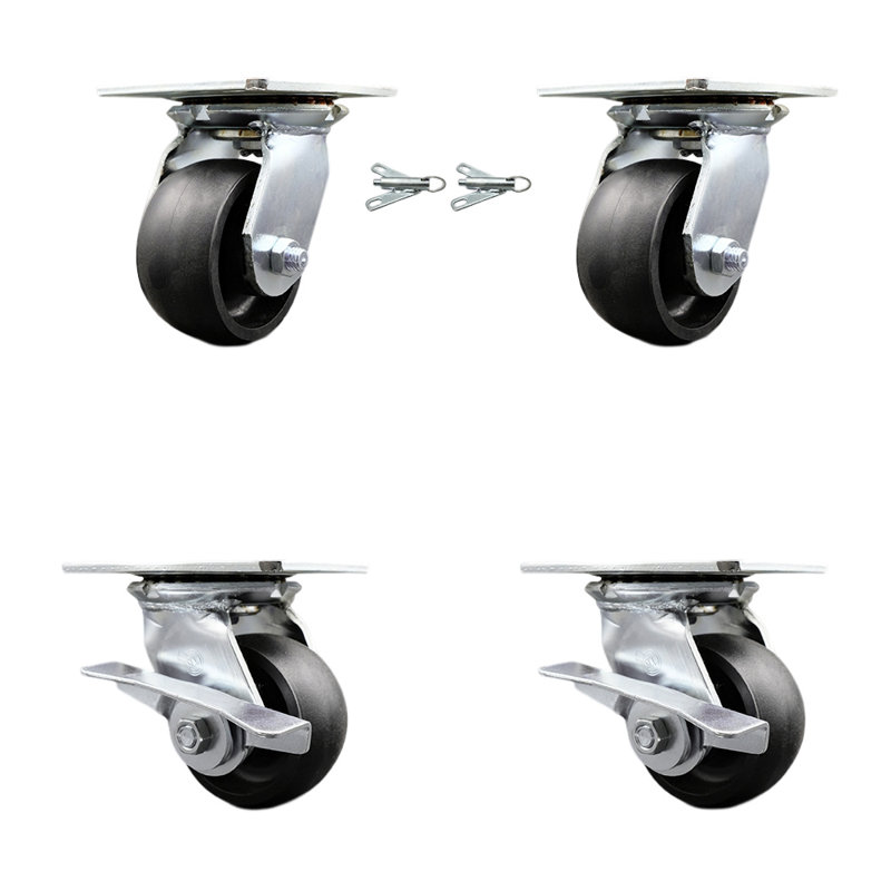 4 Piece Glass Filled Nylon Caster Set