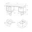 Bureau d'ordinateur, bureau personnel, ordinateur portable, installation à gauche, à droite, tiroirs de rangement, L 60 po, bureau, stratifié noyer, métal noir, contemporain-2069011921
