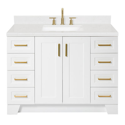 Meuble-lavabo simple en bois massif 48 po Freitas