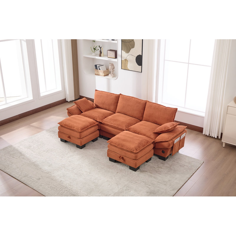 Canapé modulaire rembourré Comfy, Orange