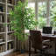 Artificial ficus tree with weighted plant pot