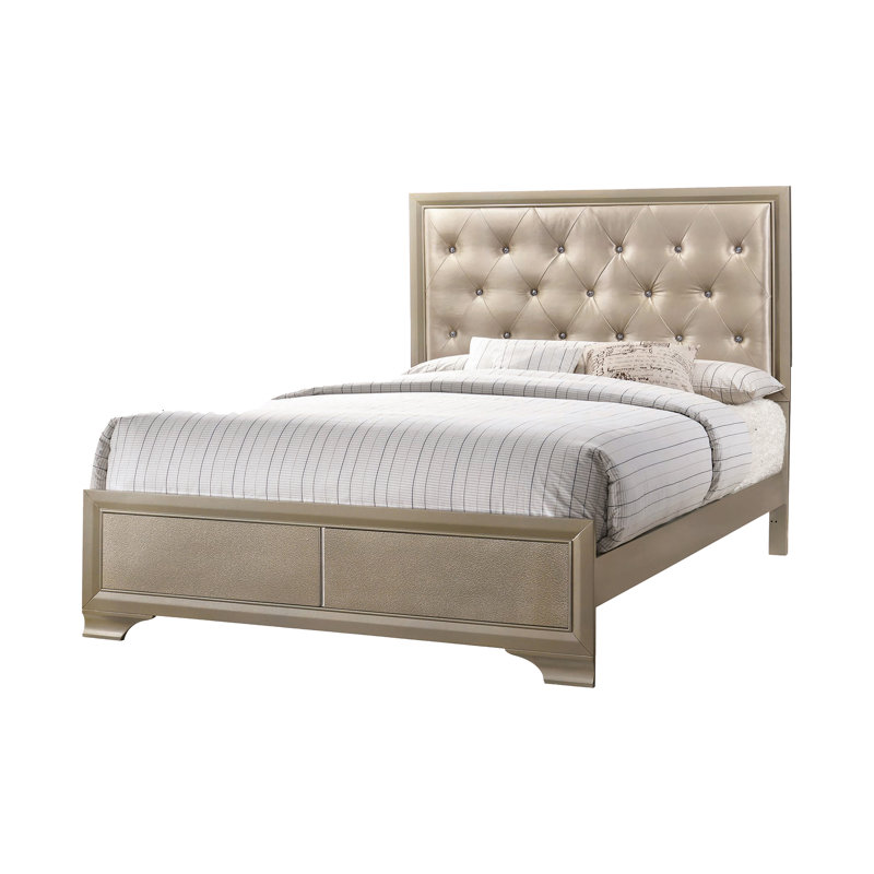 Ensemble de chambre à coucher 3 pièces avec commode et miroir Jazeer, Grand