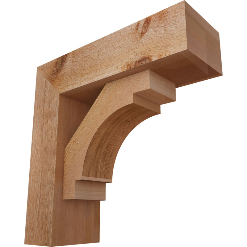 Support Merced Block avec support décalé, 18 po x 18 po, Cèdre rouge occidental de l 6 po (scié brut)