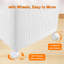 Plastic Rolling Laundry Basket with Handles
