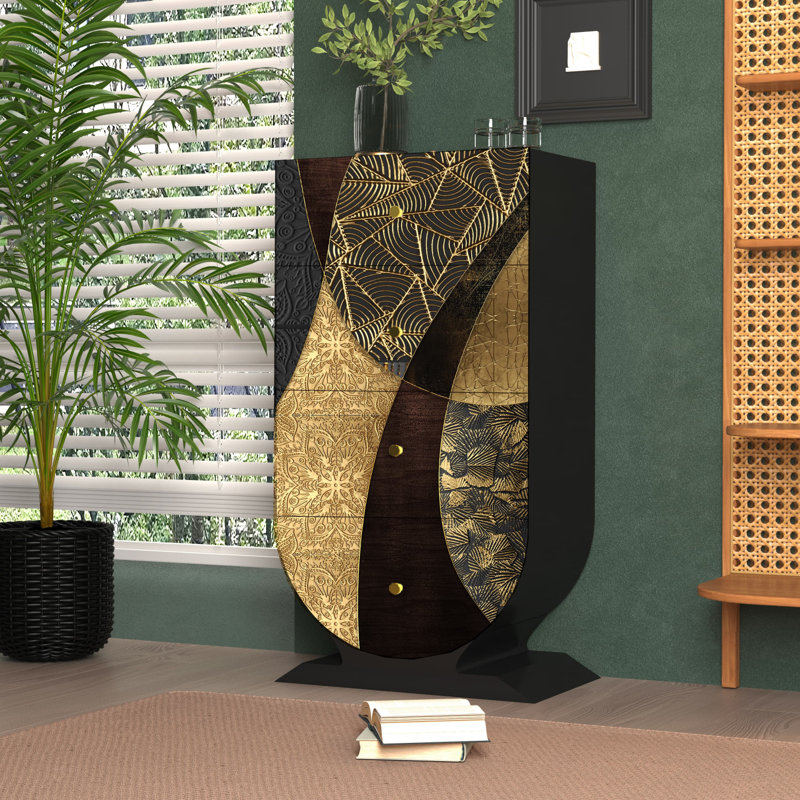 Commode d'appoint de rangement moderne à quatre tiroirs