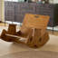 Chaise à bascule rétro en bois massif-111667094