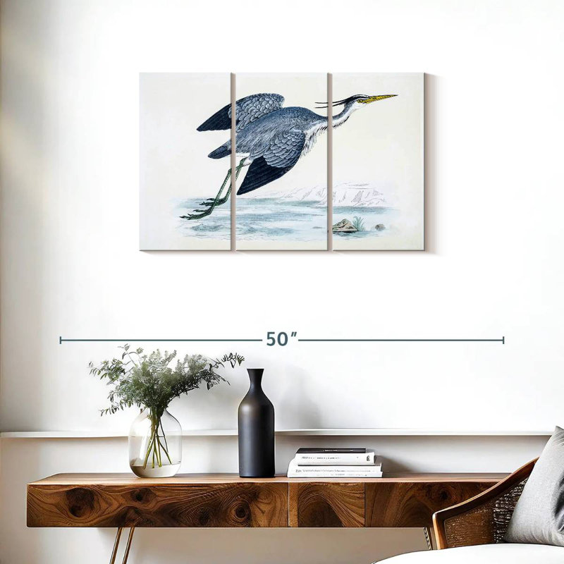 Brampt Soaring Blue Heron, 20" H x 33" W